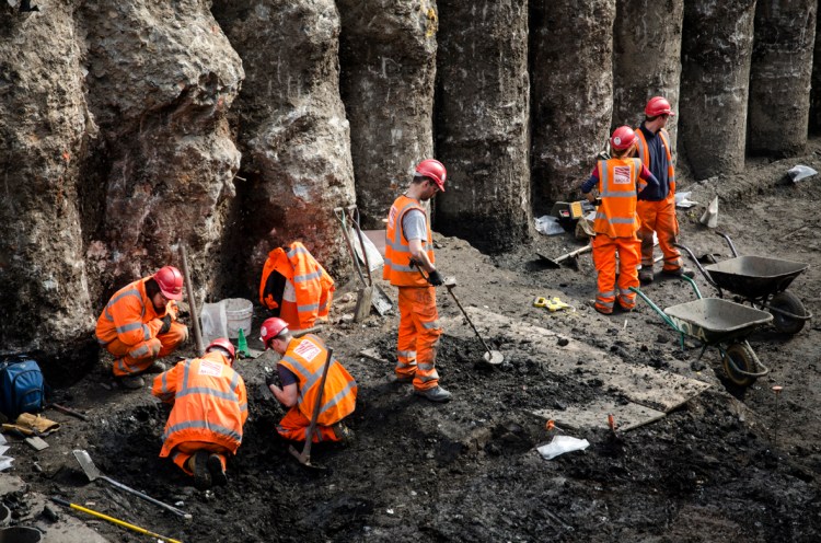 Crossrail Archaeology dig at Liverpool Street